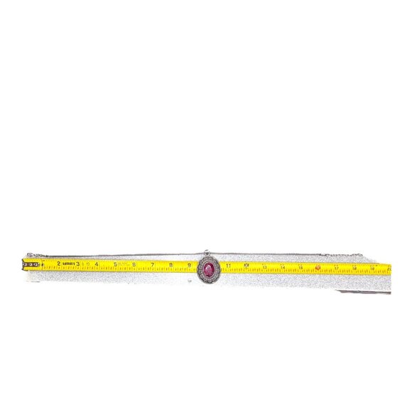 Samuel Benham BJC Sterling Silver Ruby Red Jewelry Set Necklace Bracelet Earring - Picture 7 of 15